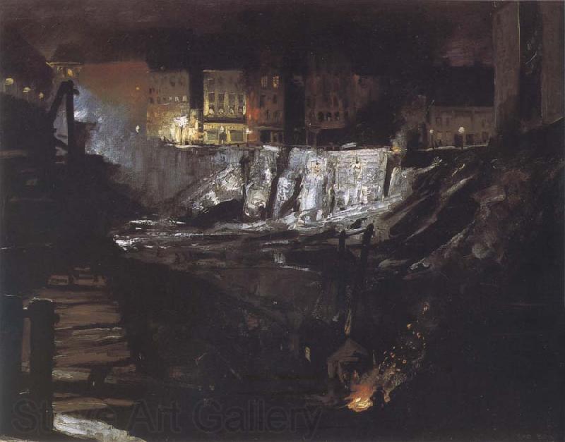 George Bellows Excavation at Night Germany oil painting art